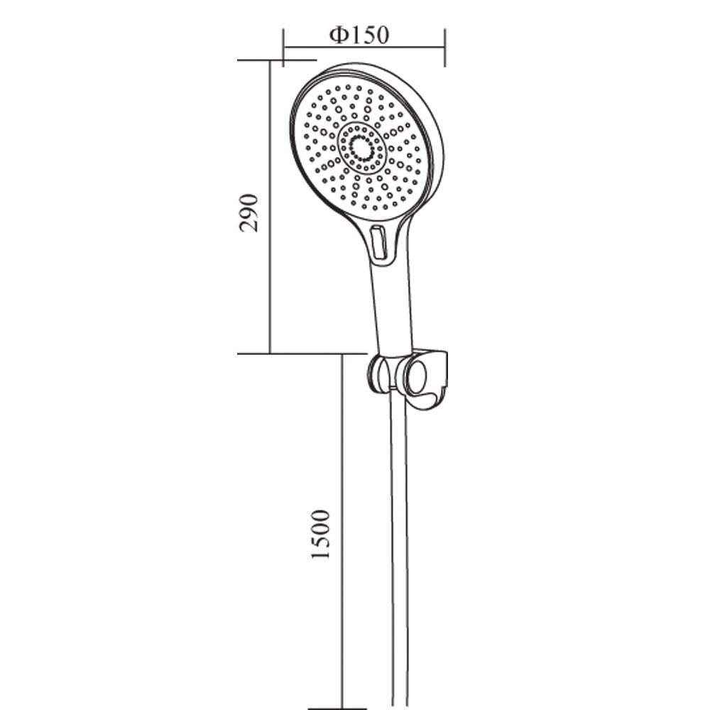 Shop Milano Adina Shower Set Matt Grey A Online Danube Home Bahrain