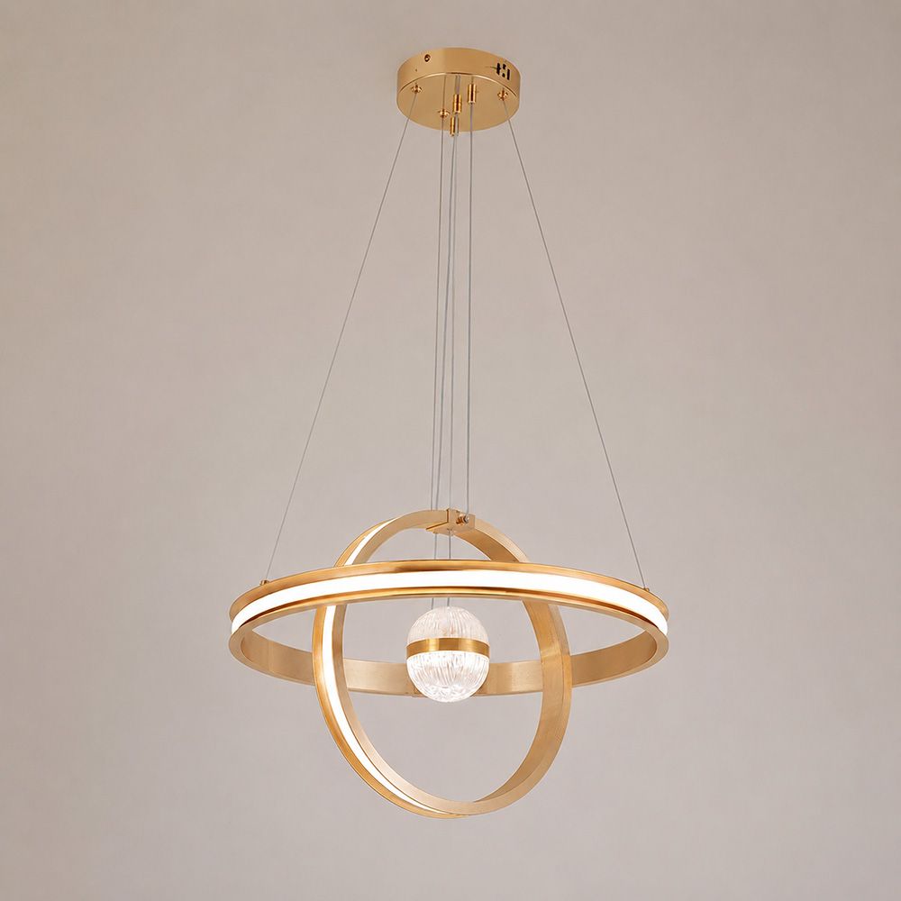 Eliza LED Modern Chandelier - 3-Color Dimmable - Rose Gold - 60 cm
