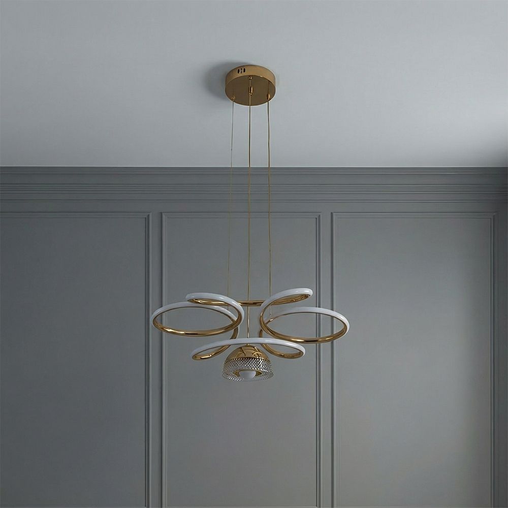 Elinor LED Modern Chandelier 3-Color Dimmable 60cm-Gold