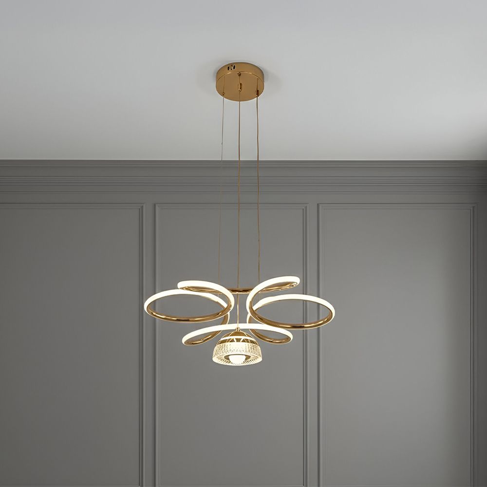 Elinor LED Modern Chandelier 3-Color Dimmable 60cm-Gold