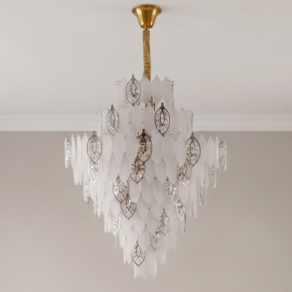 Abels 74 Lights Modern Staircase Chandelier Adjustable 4Meter Gold