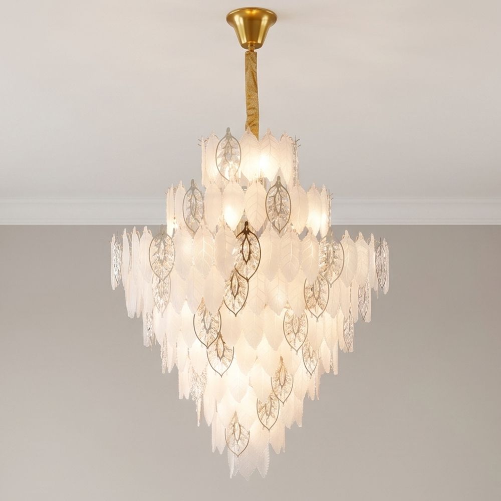 Abels 74 Lights Modern Staircase Chandelier Adjustable 4Meter Gold