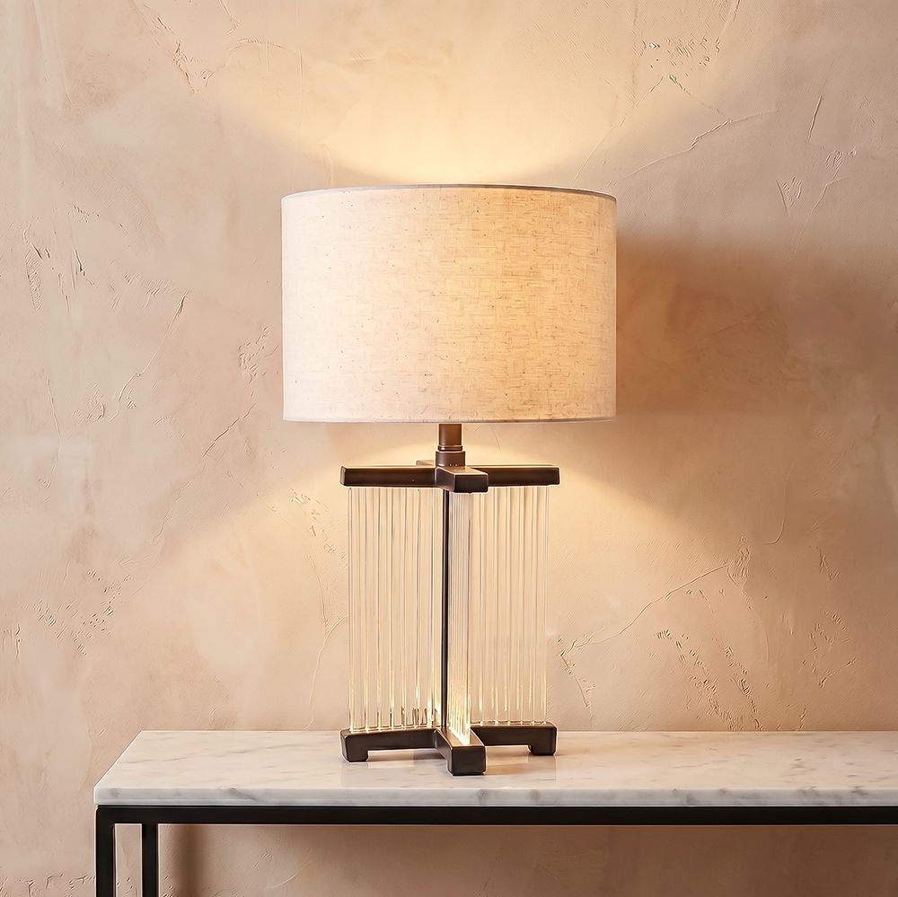Quartz Glass Table Lamp - 47cm