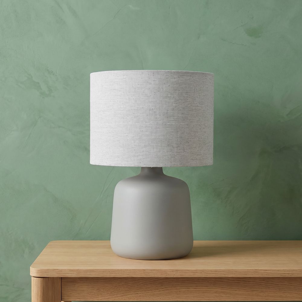 Supreme Ceramic Table Lamp White- 35Cm