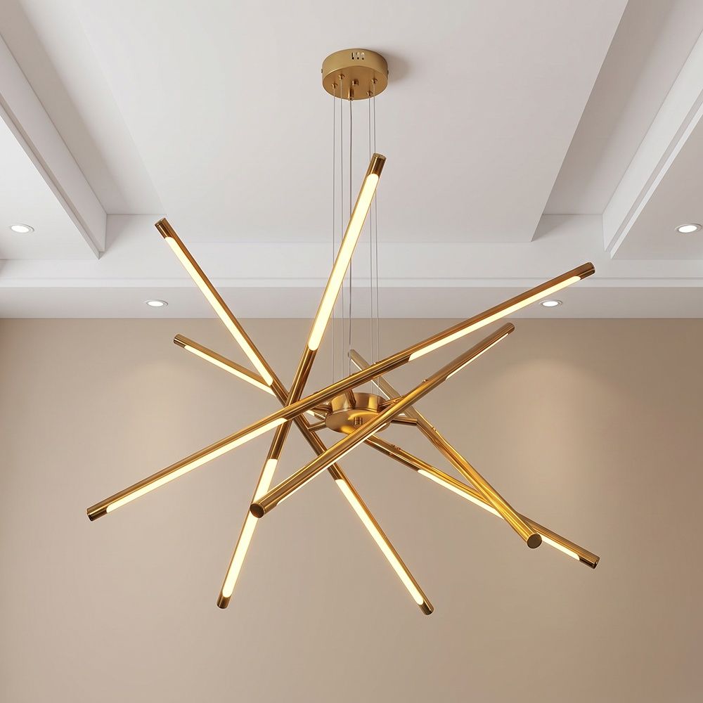 Glam LED Pendant 3 Color Dimmable Light With Adjustable Height-80cm