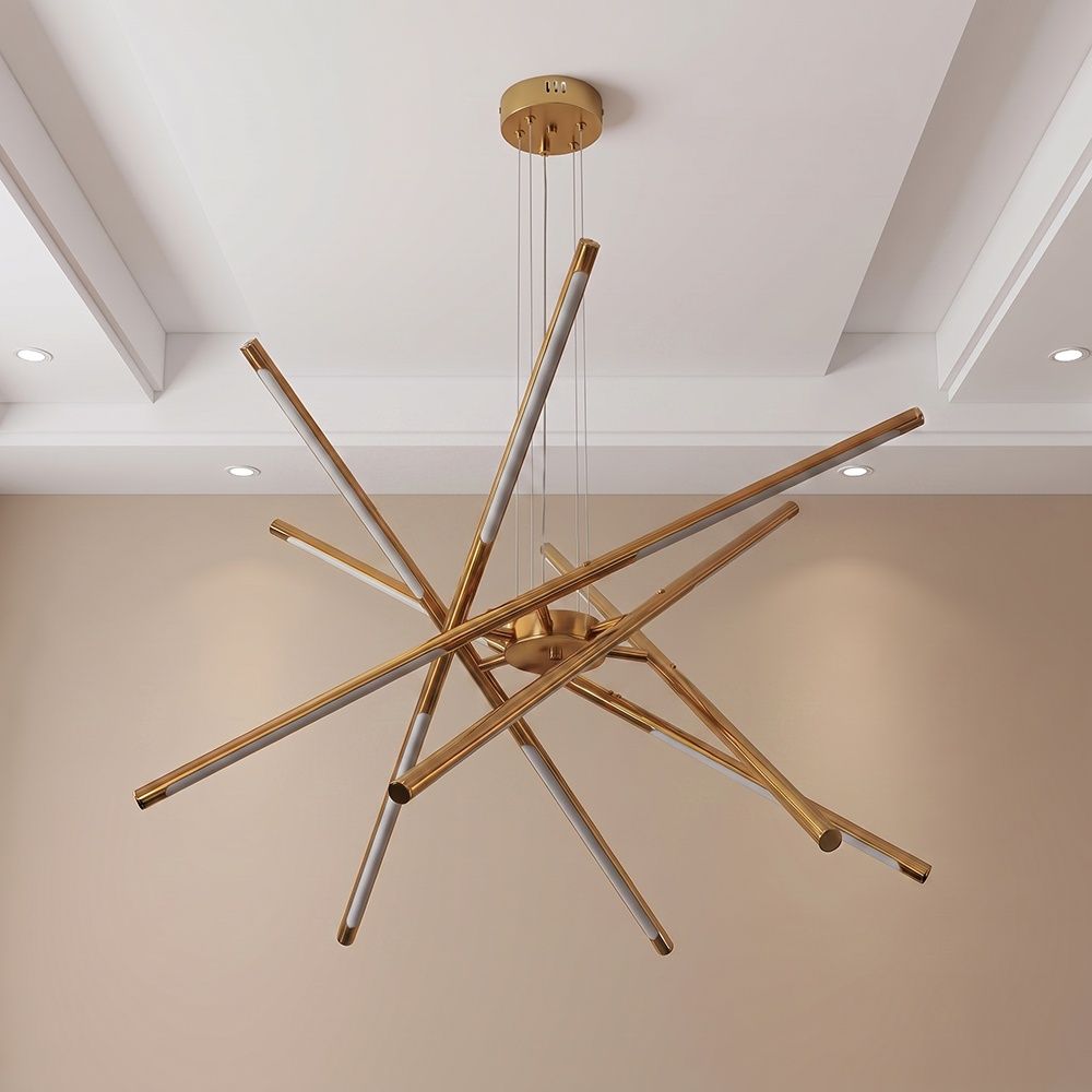 Glam LED Pendant 3 Color Dimmable Light With Adjustable Height-80cm