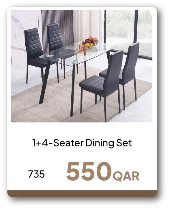 ROQ26-SD-1+4-Seater Dining Set