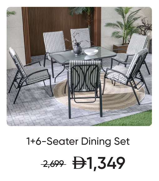 U25-TriB-Right-OD-1+6S Dining Set