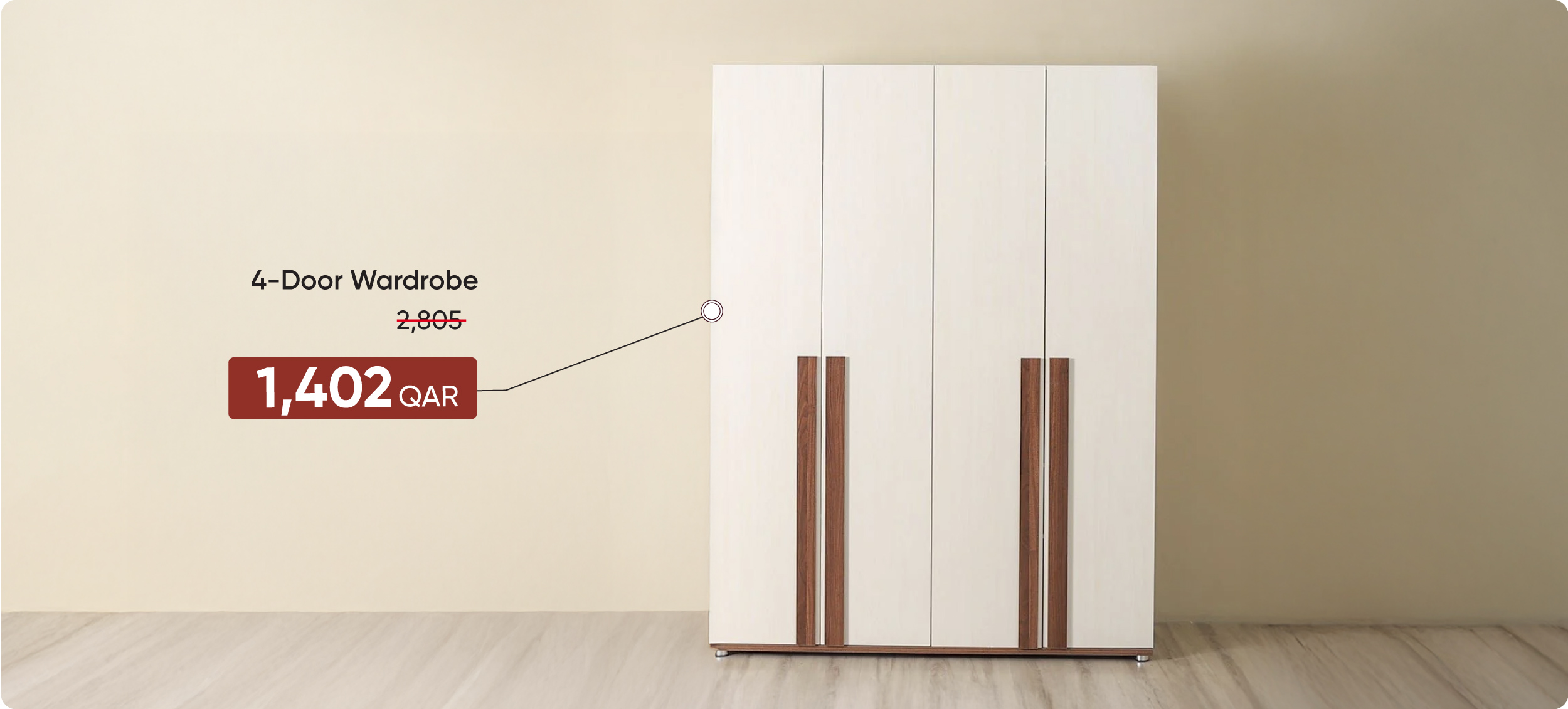 MSQ-DB-4-Door Wardrobe