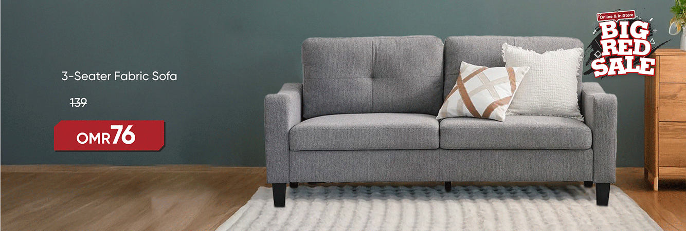 BRSO25-CB-LR-3-Seater Fabric Sofa