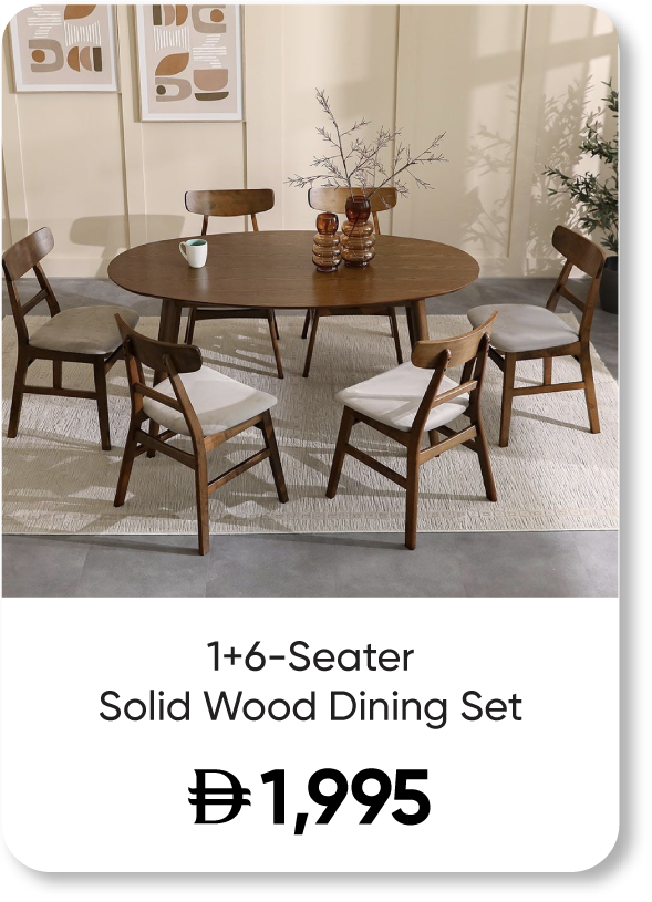 SFFU25-Oct-1K 2K-1+6S Dining Set