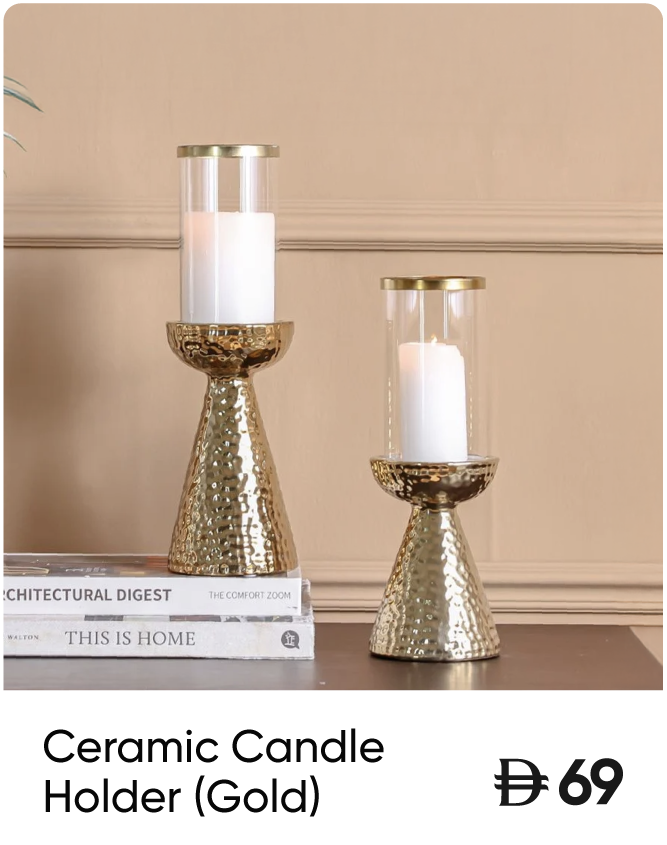 U25-GS-Strip-Ceramic Candle Holder