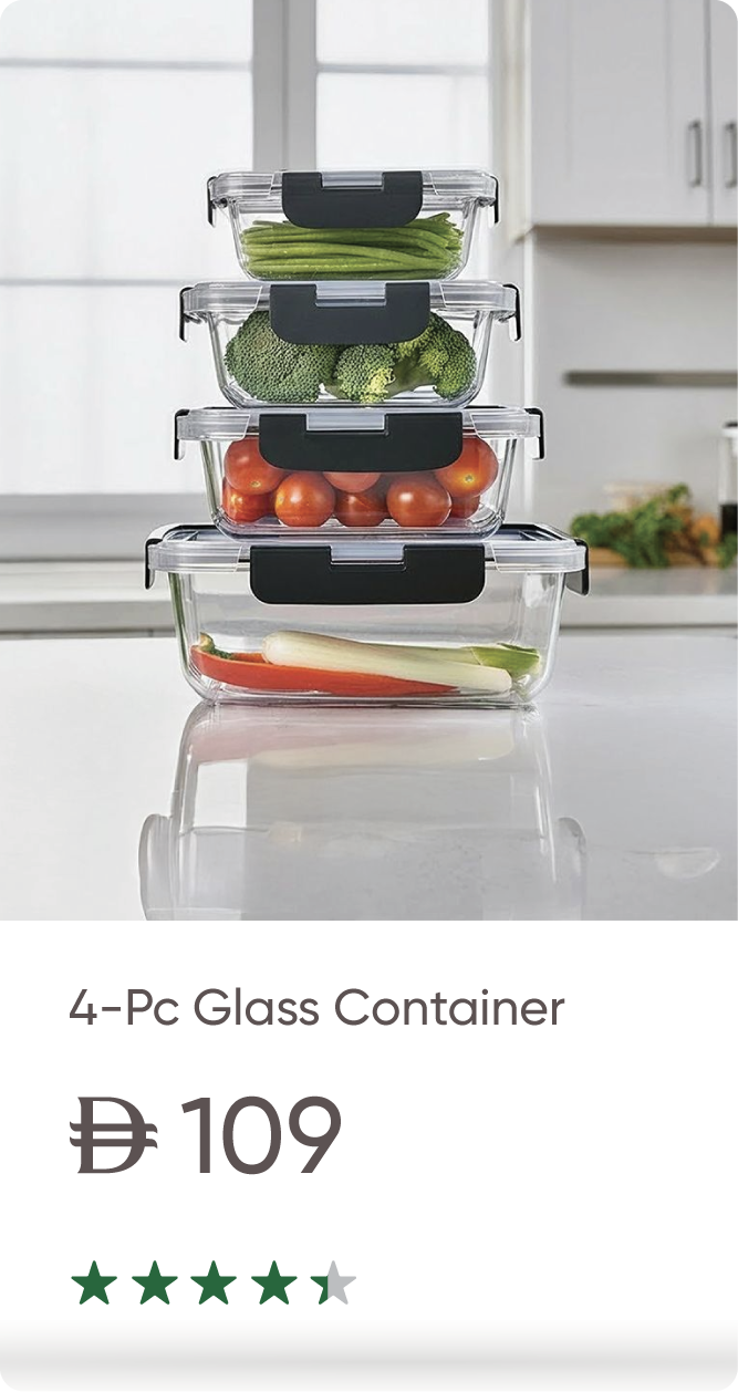 U25-Organizer B-Glass Container