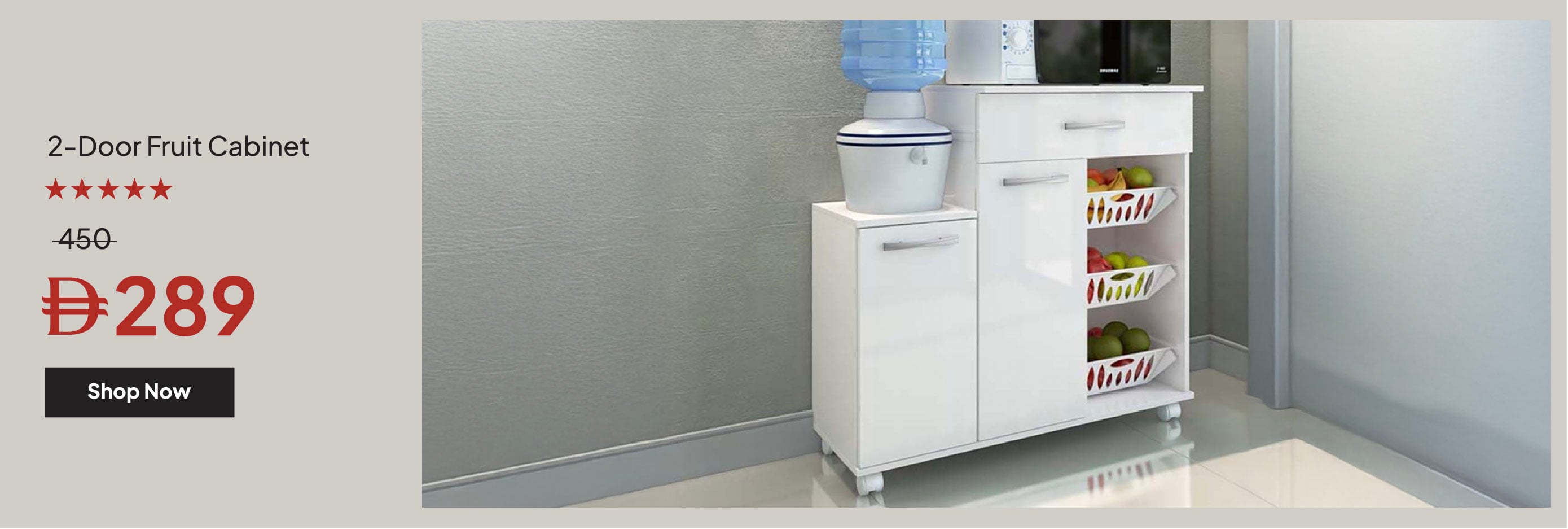 YECSU25-DR-CB-2-Door Fruit Cabinet