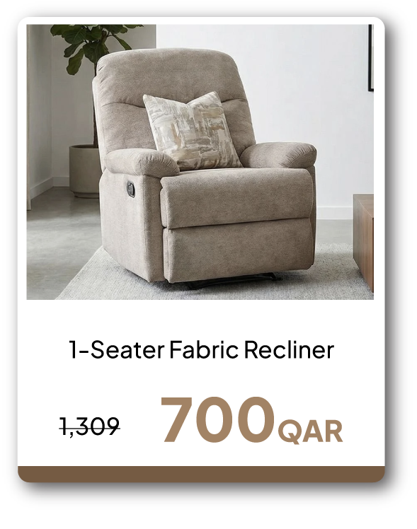 ROQ26-SD-1-Seater Fabric Recliner