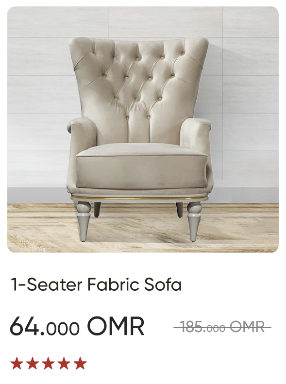 SSWO-SD-1-Seater Fabric Sofa