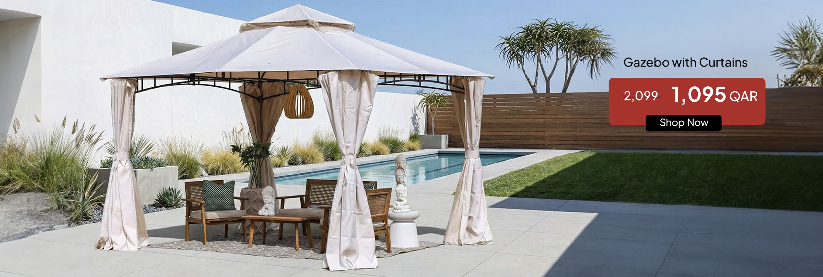 NYOQ25-OD-CB-Gazebo with Curtains