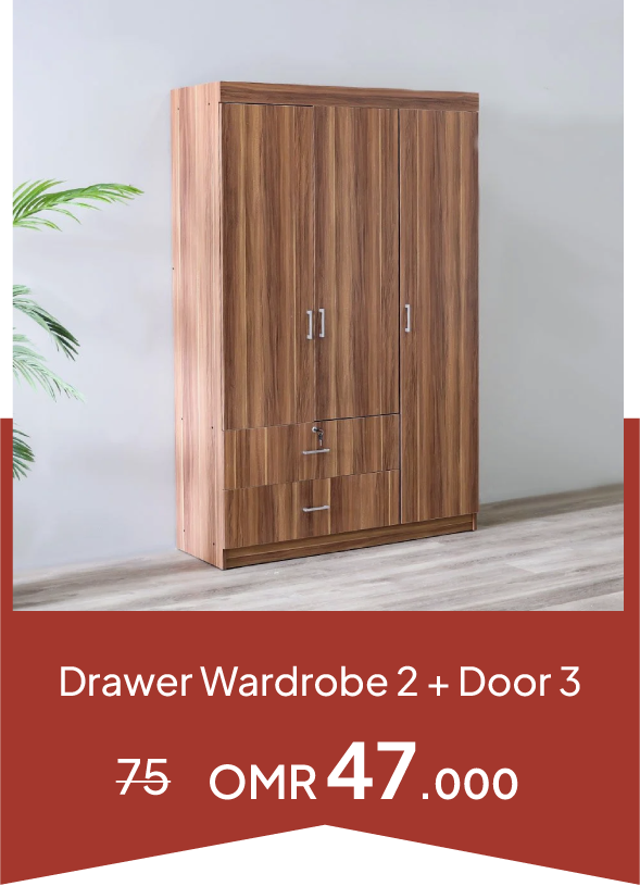YECSO25-SD-3 Door + 2 Draw Wardrobe