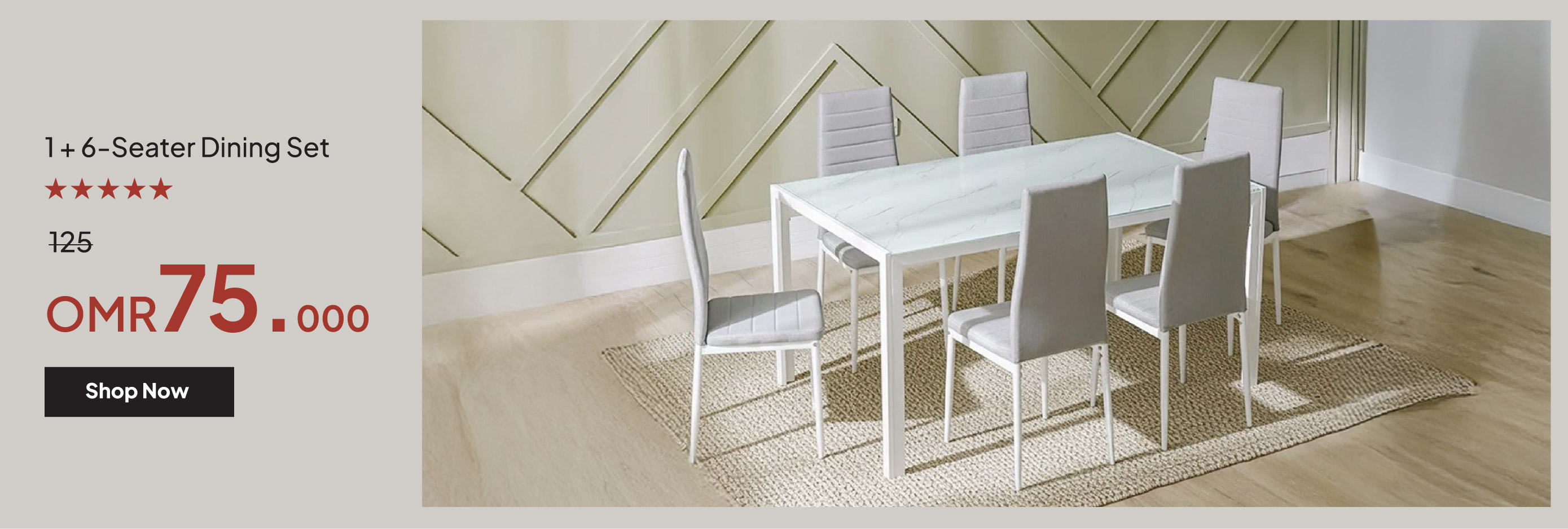 YECSO25-CB-DR-1+6-Seater Dining Set