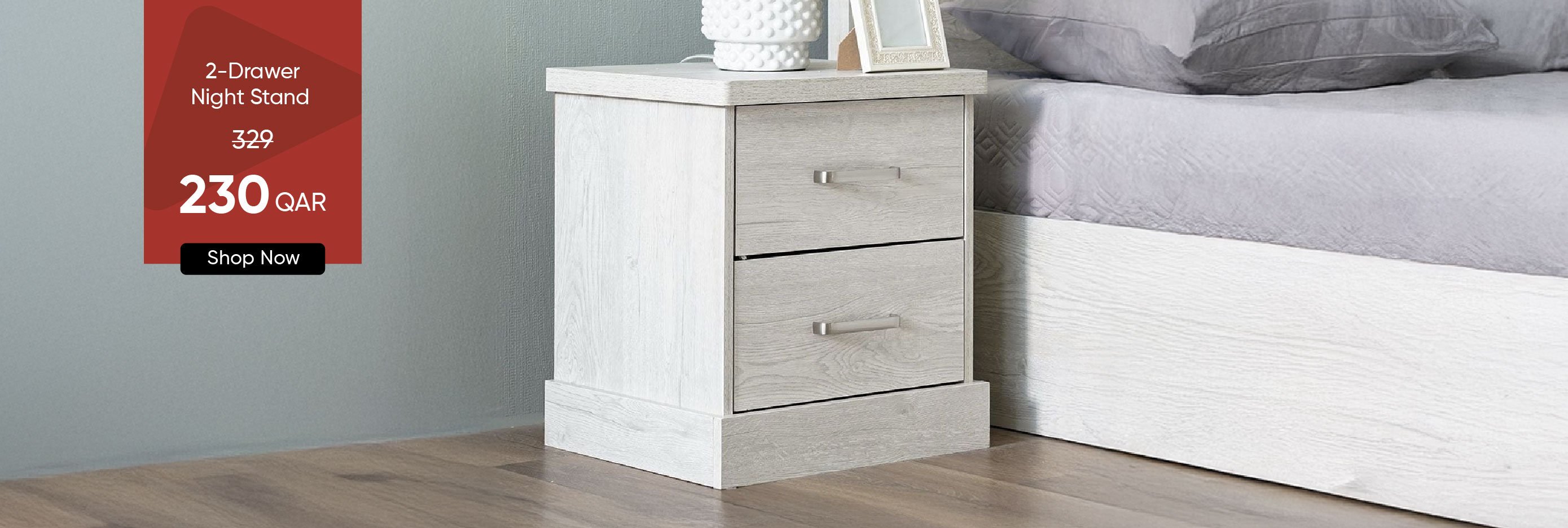 MSQ-CB-2-Drawer Night Stand
