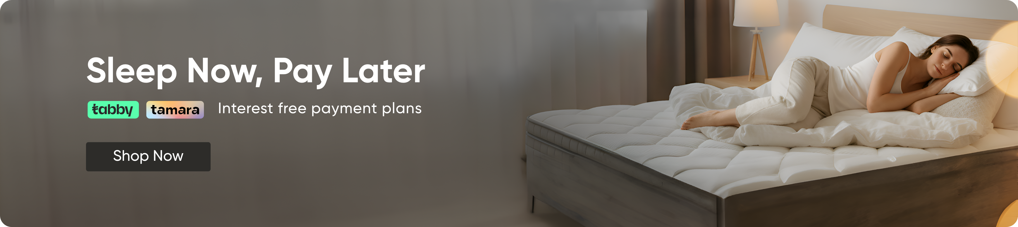 UAE25 - Mattress - Sleep Now pay Later - Banner