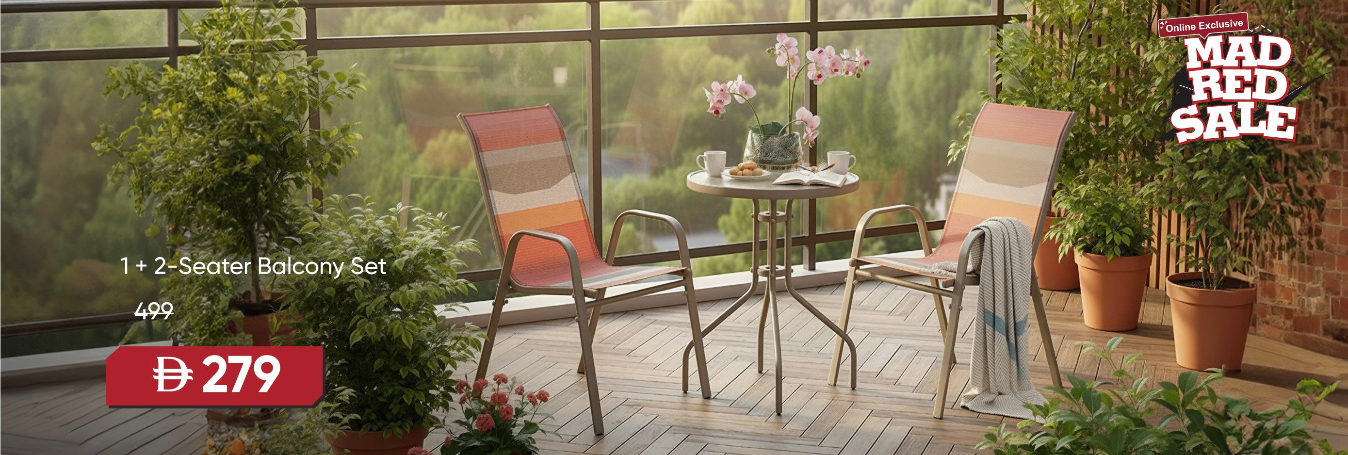 MRSU25-OD-CB-1+2-Seater Balcony Set