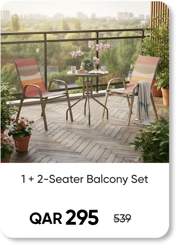 BOQ25-SD-1 + 2-Seater Balcony Set
