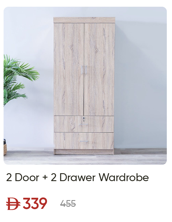 EHU-SD-2D + 2 Drawer Wardrobe