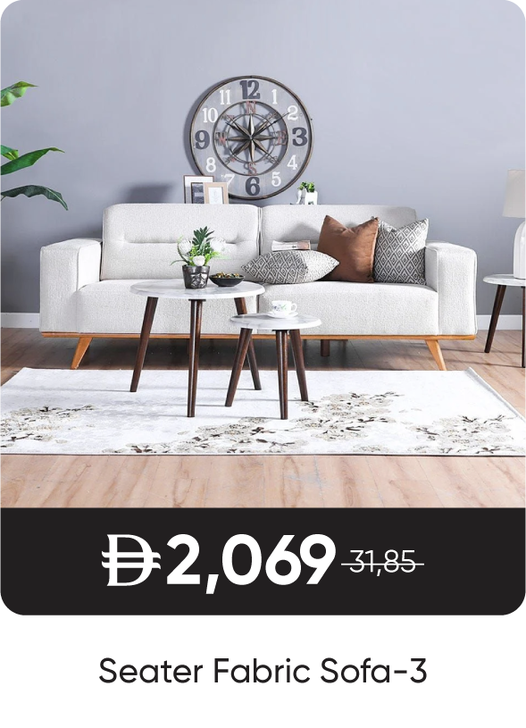 RSU-SD-3-Seater Fabric Sofa