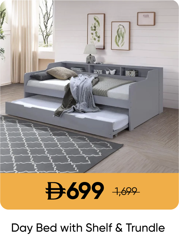 U25-12H Sale-Day Bed with Shelf