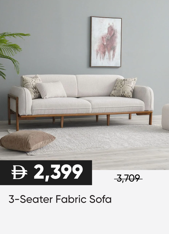 SSSU25-SD-3-Seater Fabric Sofa