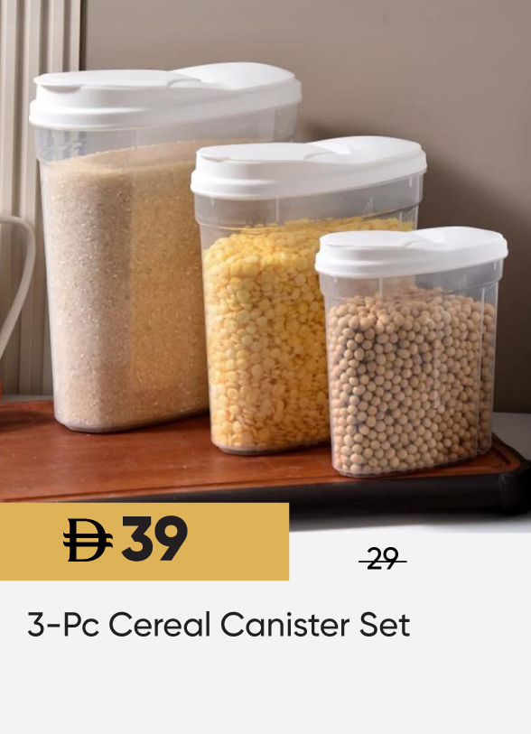 SFSU25-SD-3-Pc Cereal Canister Set