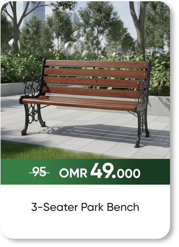 NDSO25-SD-3-Seater Park Bench