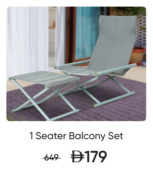 U25-TriB-Right-OD-1S Balcony Set