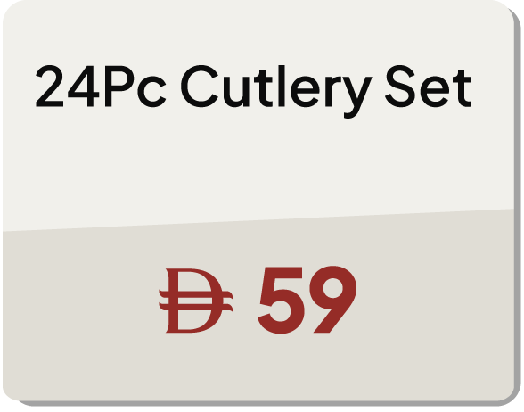 11:11U25-MDE-B-24 Pc Cutlery Set