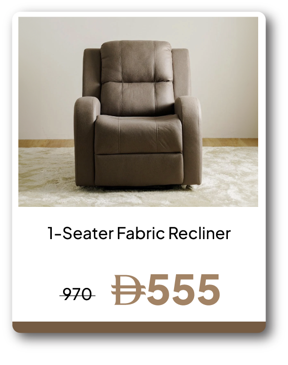 UPR26-SD-1-Seater Fabric Recliner