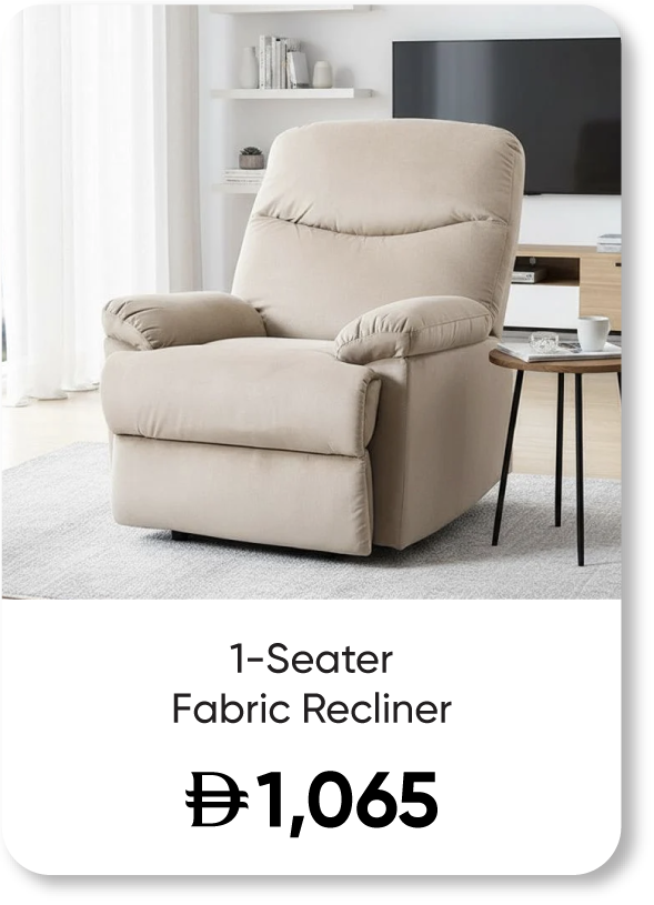 SFFU25-Oct-1K 2K-1S Fabric Recliner