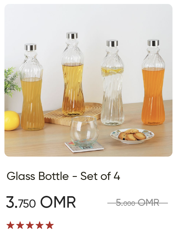 EHO-SD-Glass Bottle Set of 4
