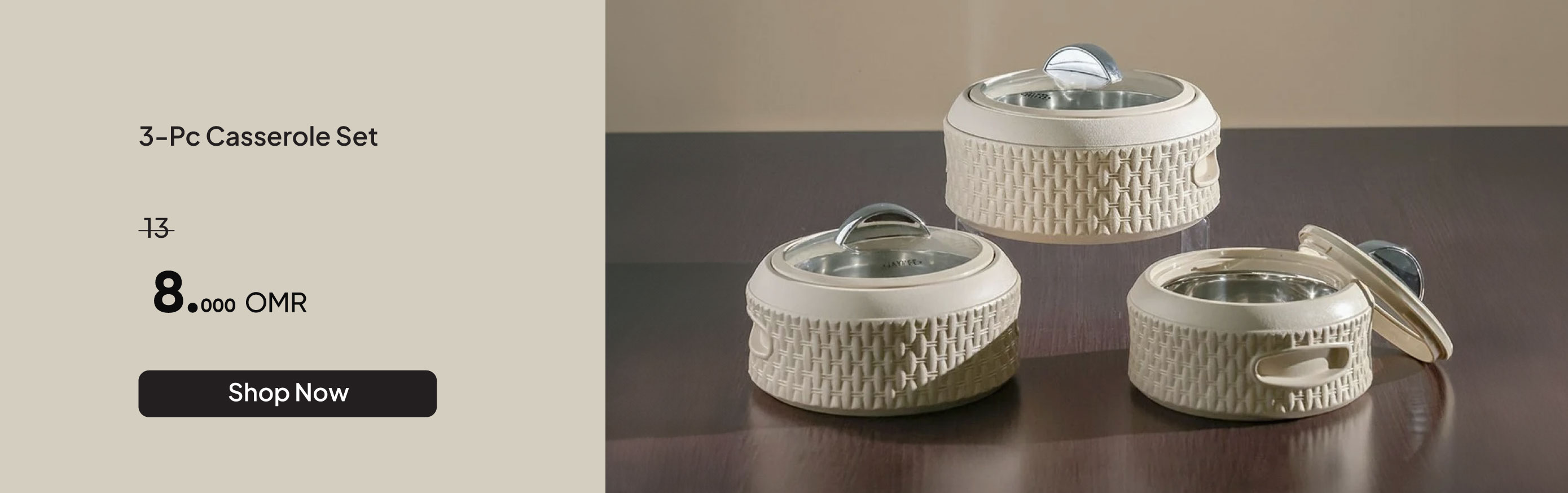 NYHRO25-CB-3-Pc Casserole Set