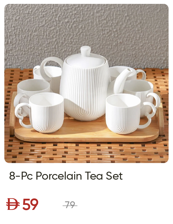 SSWU-SD- 8-Pc Porcelain Tea Set