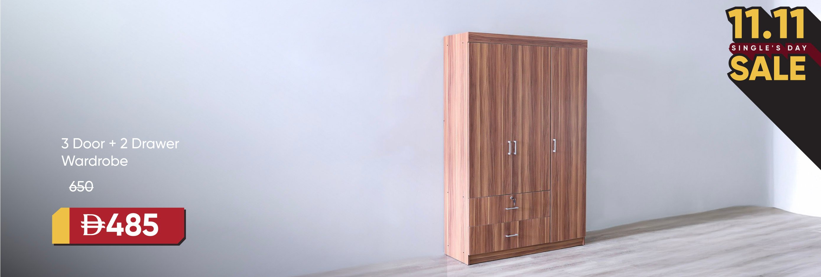 11:11U25-BR-CB-3D+2 Drawer Wardrobe