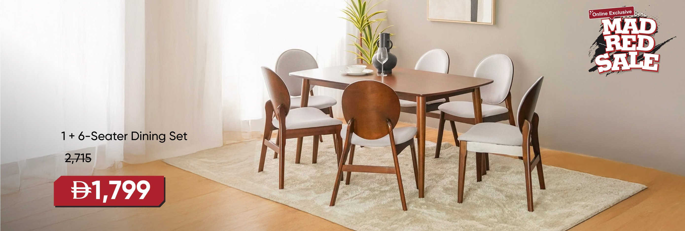 MRSU25-DR-CB-1+6-Seater Dining Set