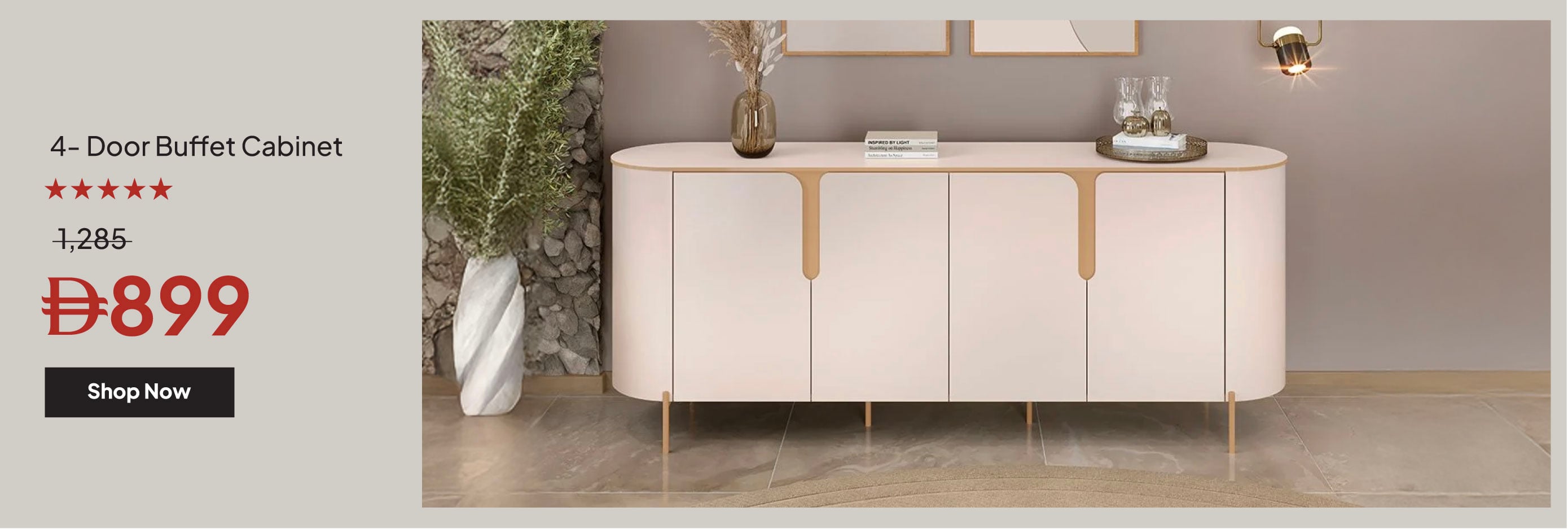 YECSU25-DR-CB-4-Door Buffet Cabinet