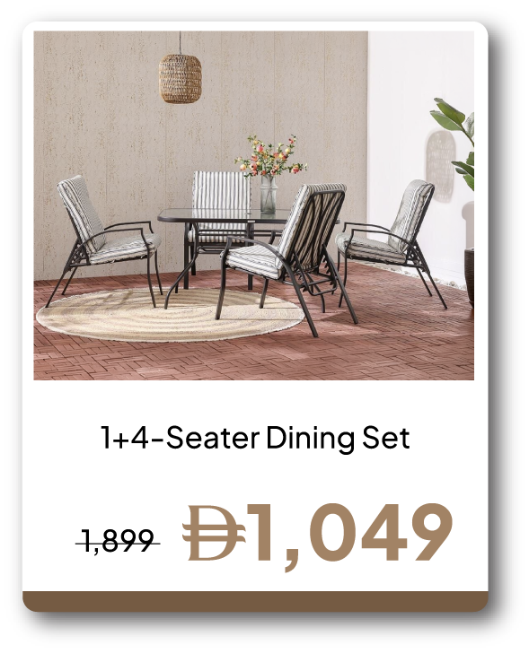 PRU26-GLP-SD-1+4-Seater Dining Set