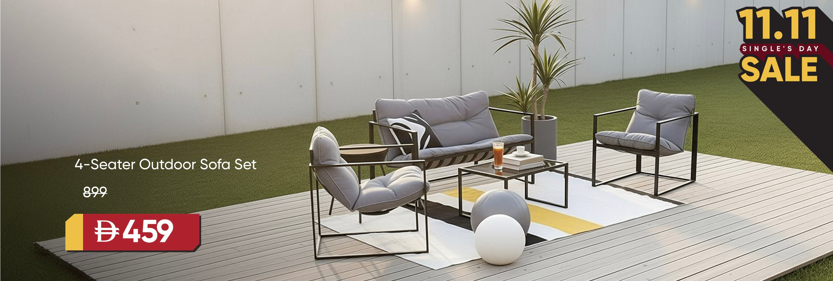 11:11U25-OD-CB-4S Outdoor Sofa Set