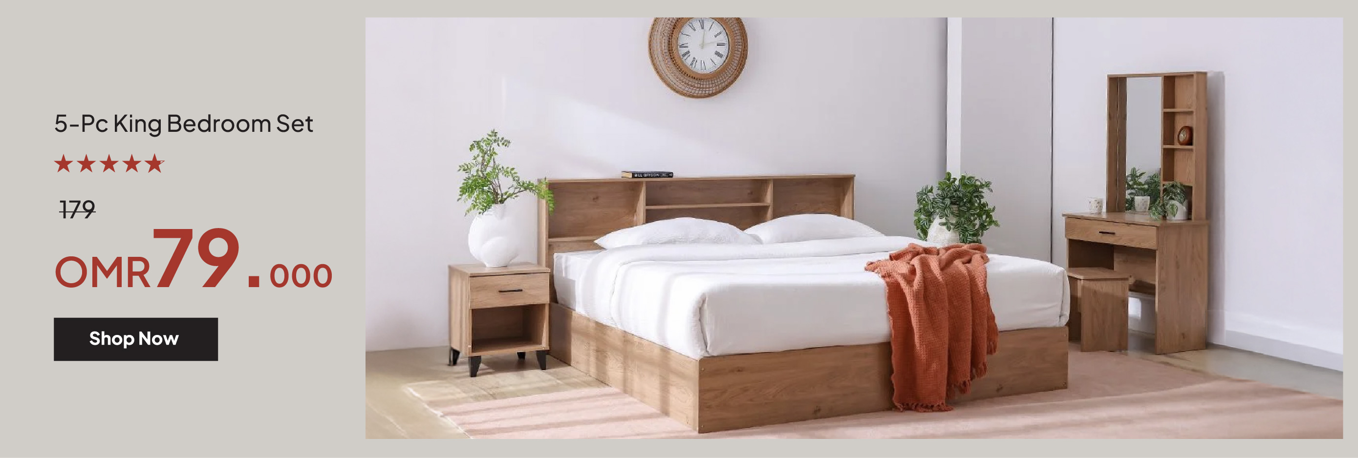 YECSO25-BR-CB-5-Pc King Bedroom Se