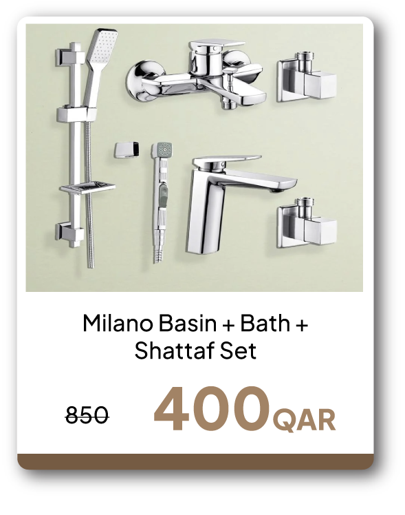 ROQ26-SD-Basin + Bath + Shattaf Set