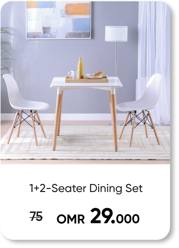 HFO25-SD-1+2-Seater Dining Set