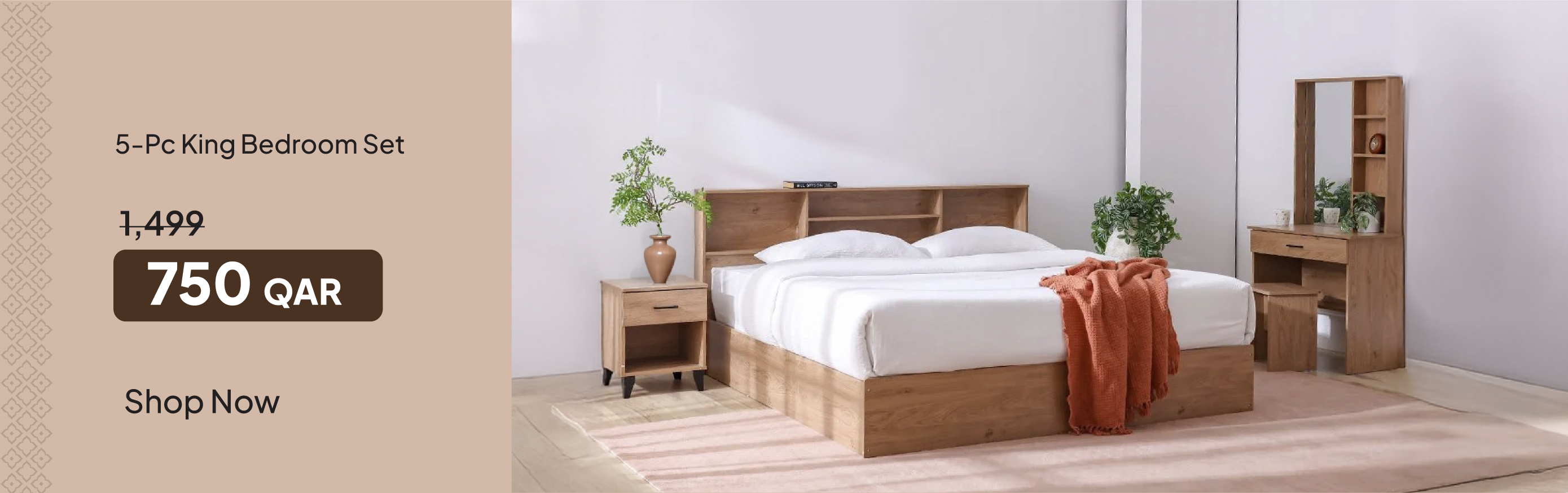 ROQ26-BR-CB-5-Pc King Bedroom Set