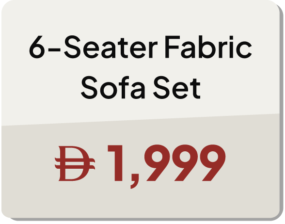 11:11U25-MDE-B-6S Fabric Sofa Set